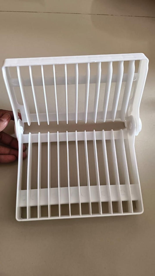 Folding Plastic Kitchen Dish Rack Stand for Kitchen Dinner Plate Holder