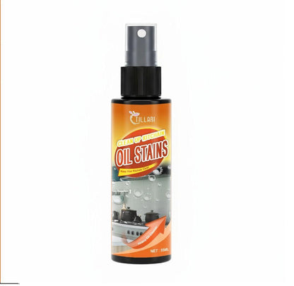 Tillari kitchen oil stain remover spray bottle with orange label for cleaning oil stains